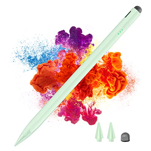Eingabestift für iPad, wiederaufladbarer Touchscreen-Stift, aktive Handflächen-Ablehnung mit magnetischem Neigungsdruck, kompatibel mit iPad 9/8/7/6., iPad Pro (5/4/3), iPad Mini 6/5./Air 5/4/3 von KUYIA