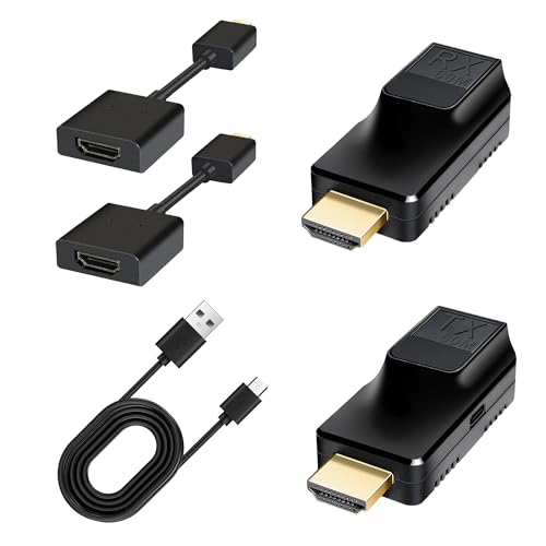 KUYIA HDMI-Verlängerung 60M/196ft Mit 1080P@60Hz 3D-Repeater, RJ45-zu-HDMI-Konverter, Ultra-Hochgeschwindigkeits-48Gbps, Kompatibel Mit PS4/DVD/TV-Box, Inklusive Adapter KUYIA HDMI-Verlängerung 60M/196ft Mit 1080P@60Hz 3D-Repeater, RJ45-zu-HDMI-Konverter, Ultra-Hochgeschwindigkeits-48Gbps, Kompatibel Mit PS4/DVD/TV-Box, Inklusive Adapter von KUYIA