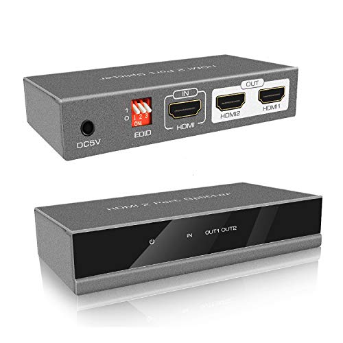 KUYiA HDMI Splitter,4K HDMI-Switch,3 Way 1 In 2 Out Gleichzeitige Anzeige,unterstützt 3D 1080P manuelles EDID HDCP UHD,Leichter HDMI-Switcher mit Netzteil für Xbox,PS4,PS3,Blu-ray Player KUYiA HDMI Splitter,4K HDMI-Switch,3 Way 1 In 2 Out Gleichzeitige Anzeige,unterstützt 3D 1080P manuelles EDID HDCP UHD,Leichter HDMI-Switcher mit Netzteil für Xbox,PS4,PS3,Blu-ray Player von KUYIA