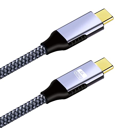 KUYiA USB-C-auf-USB-C-Kabel 2m superschnelles Ladekabel, 100 W / 5 A, Typ C-Kabel, USB 3.1/20 Gbit/s, super Speeddatentransfer, Audio-Videokabel, kompatibel mit Geräten der Generation 2 USB 3.1 von KUYIA