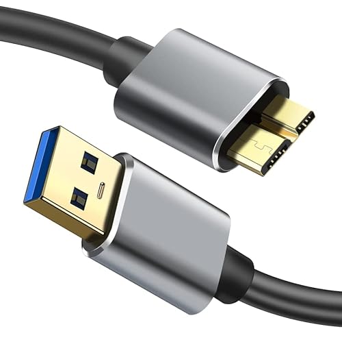 Micro-USB 3.0 Kabel, USB 3.0 A auf Micro B Super Speed Datenkabel für Toshiba Canvio, WD externe Festplatte, Samsung Galaxy S5, Note 3 und mehr Micro-B Port Geräte (1,5) von KUYIA