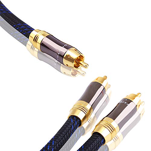 KUYIOHIFI -Subwoofer Cinch Y Kabel Audiokabel 1 Cinch zu 2 Cinch(1.5M) von KUYIOHIFI