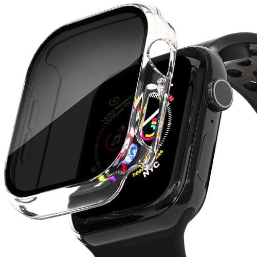 KUYUBMINYR 2 Stück Sichtschutz-Schutzhülle für Apple Watch Displayschutzfolie, Anti-Spionage-Hartglasfolie, Apple Watch Cover, harte PC-Hülle, Stoßfänger für iWatch Serie 10 – klar/transparent, 46 mm KUYUBMINYR 2 Stück Sichtschutz-Schutzhülle für Apple Watch Displayschutzfolie, Anti-Spionage-Hartglasfolie, Apple Watch Cover, harte PC-Hülle, Stoßfänger für iWatch Serie 10 – klar/transparent, 46 mm von KUYUBMINYR