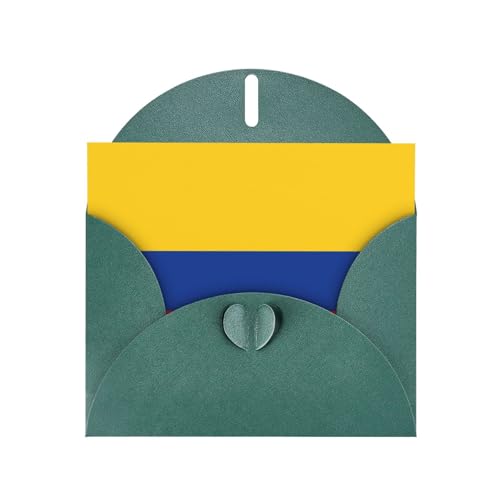 Dunkelgrüne KVCBUYK Flagge Kolumbien Prints Grußkarte aus High-End Perlglanz-Papier für verschiedene Anlässe von KVCBUYK