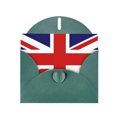 Dunkelgrüne KVCBUYK UK-Flagge druckte Grußkarte aus hochwertigem Perlglanz-Papier für verschiedene Anlässe von KVCBUYK