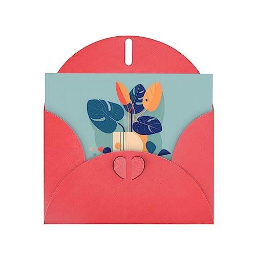 Red KVCBUYK blau-orange Turtleback Bambus Prints Grußkarte aus hochwertigem Perlglanz-Papier für verschiedene Anlässe von KVCBUYK