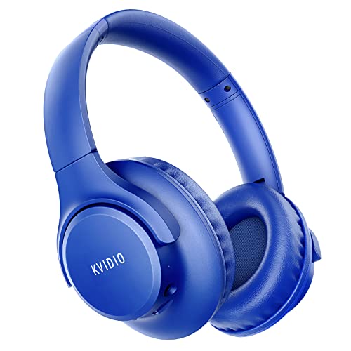 KVIDIO Bluetooth Kopfhörer, Kabellose Kopfhörer mit 65 Stunden Spielzeit, Intensiver Bass, 5.2 Bluetooth Kopfhörer Over-Ear, Schnellem Aufladen, Langer Akkulaufzeit von KVIDIO