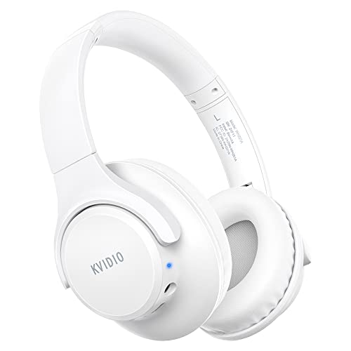 KVIDIO Bluetooth Kopfhörer, Kabellose Kopfhörer mit 65 Stunden Spielzeit, Intensiver Bass, Wireless 5.2 Bluetooth Kopfhörer Over-Ear, Schnellem Aufladen, Langer Akkulaufzeit für Handy von KVIDIO