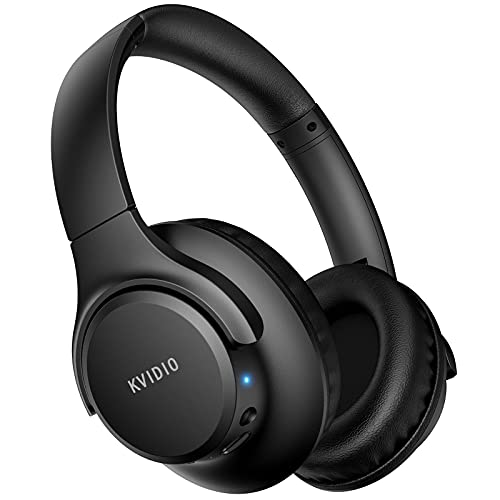 KVIDIO Bluetooth Kopfhörer mit mikrofon, 55 Std Spielzeit Faltbare kopfhörer kabellos Bluetooth,Intensiver Bass,Wireless Headset 5.2 Bluetooth Kopfhörer Over-Ear, Langer Akkulaufzeit von KVIDIO