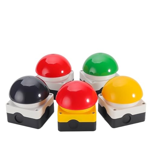 1 Stück Fuß-/Handschalter EFAK - Not-Aus-Taster mit Pilzkopf, selbstsperrend/zurücksetzend, wasserdicht, raue IP65-Umgebung(Auto Reset Yellow) von KVKITKLW