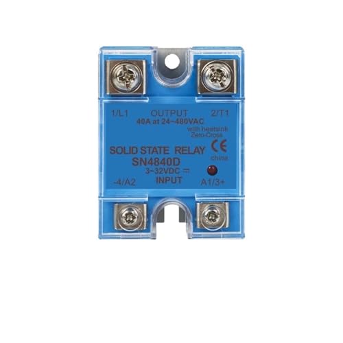 1 stücke Kleine 24 v solid state relais 25A40A80A single-phase 220 v control AC12 solide ssr-40da Konstante strom eingang led-anzeige(80A SN0680D) von KVKITKLW