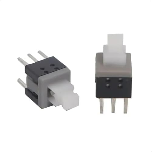 【50-5 STÜCK】 10 Stück/20 Stück 6-poliger Knopfschalter 6-poliger Schalter 5,8 x 5,8 mm zweireihig selbstsichernd Schalter 5,8 x 5,8 mm Schlüsselschalter(Lock-free,5PCS) von KVKITKLW