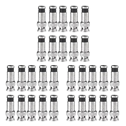 KVSERT 30 Stück BNC-Kompressionsstecker für Koax RG59 Kabel CCTV-Kameras KVSERT 30 Stück BNC-Kompressionsstecker für Koax RG59 Kabel CCTV-Kameras von KVSERT