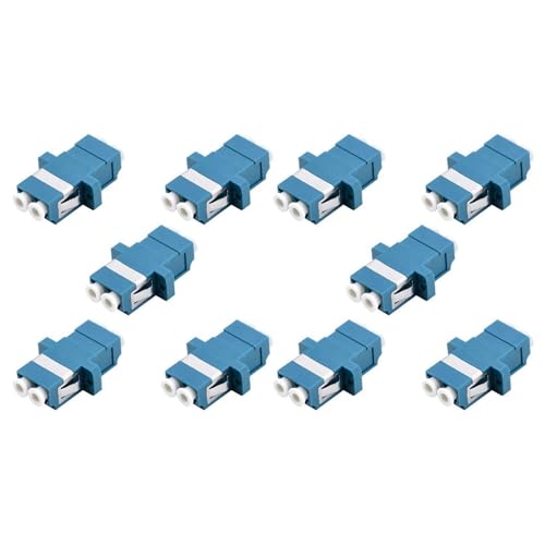 KVSERT LC Glasfaser-Adapter – LC LC Duplex Singlemode-Kupplung – 10 Stück – Blau von KVSERT