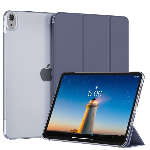 KVTVOU Hülle für iPad Air 11 Zoll (2025/2024, M3/M2), iPad Air 5. / 4. Generation 10,9 Zoll (2022/2020) ohne Stifthalter, schlanke, harte PC-Rückschale, Schutzhülle, Auto Sleep/Wake, Lila von KVTVOU