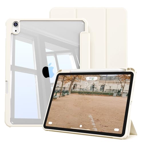 KVTVOU Jiguang1 Schutzhülle für iPad Air 27,9 cm (11 Zoll), 2024, 6. / 5. / 4. Generation, Cremeweiß von KVTVOU