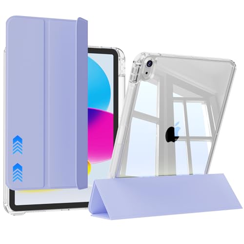 KVTVOU Schutzhülle für iPad (A16) 11. / 10. Generation (11/10,9 Zoll, 2025/2022) mit Stifthalter, 2-in-1 verschiebbare abnehmbare transparente Rückseite, Smart-Cover, automatische Wake/Sleep-Funktion von KVTVOU