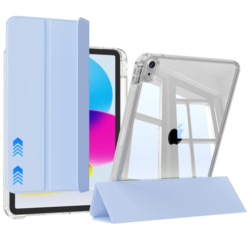 KVTVOU Schutzhülle für iPad (A16) 11. / 10. Generation (11/10,9 Zoll, 2025/2022) mit Stifthalter, 2-in-1 verschiebbare abnehmbare transparente Rückseite, Smart-Cover, automatische Wake/Sleep-Funktion von KVTVOU