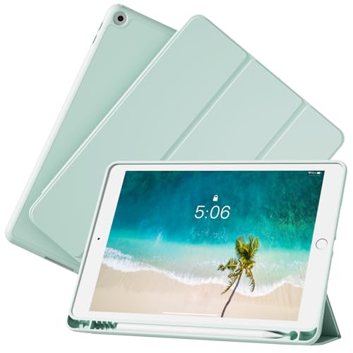 KVTVOU Schutzhülle für iPad 10,2 Zoll, iPad 9. / 8. / 7. Generation, Modell 2021/2020/2019, mit Stifthalter, ultradünne und weiche Schutzhülle, automatische Standby-/Aufweckfunktion, Grün KVTVOU Schutzhülle für iPad 10,2 Zoll, iPad 9. / 8. / 7. Generation, Modell 2021/2020/2019, mit Stifthalter, ultradünne und weiche Schutzhülle, automatische Standby-/Aufweckfunktion, Grün von KVTVOU