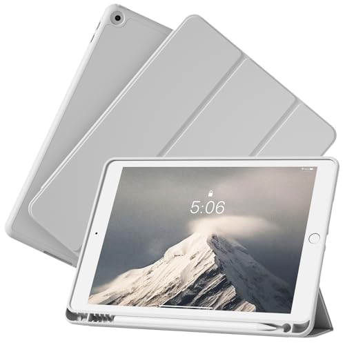 KVTVOU Schutzhülle für iPad 10,2 Zoll, iPad 9. / 8. / 7. Generation, Modell 2021/2020/2019, mit Stifthalter, ultradünne und weiche Schutzhülle, automatische Standby-/Aufweckfunktion, Silber KVTVOU Schutzhülle für iPad 10,2 Zoll, iPad 9. / 8. / 7. Generation, Modell 2021/2020/2019, mit Stifthalter, ultradünne und weiche Schutzhülle, automatische Standby-/Aufweckfunktion, Silber von KVTVOU