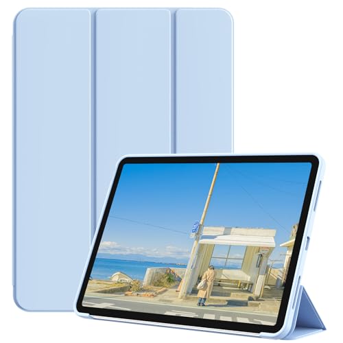 KVTVOU Schutzhülle für iPad Air 11 Zoll (2025/2024, M3/M2), iPad Air 5. / 4. Generation (10,9 Zoll, 2022/2020) ohne Stifthalter, schlanker Trifold Stand Smart Cover & weiche TPU-Rückseite, Auto Wake von KVTVOU