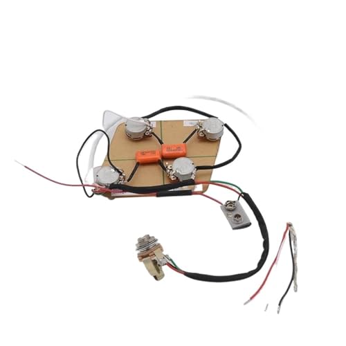 KWETVSH Professioneller Gitarrenkabelbaum 1 Set von Elektrische Gitarre Aktive Pickup Harness für LP SG 4 TQ 25K Potentiometer mit 1 KWETVSH Professioneller Gitarrenkabelbaum 1 Set von Elektrische Gitarre Aktive Pickup Harness für LP SG 4 TQ 25K Potentiometer mit 1 von KWETVSH