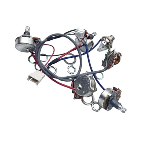 Professioneller Gitarrenkabelbaum Vorverdrahteter Kabelbaumsatz für LP SG DOT-Gitarren-Tonabnehmer. Enthält 1 Kippschalter 4 Potentiometer Schwarz von KWETVSH
