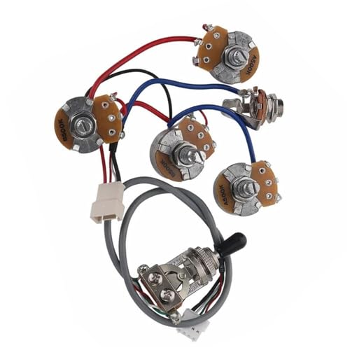 Professioneller Gitarrenkabelbaum Vorverdrahtetes 1-Set Pickup Harness Kit für LP SG E-Gitarren-Zubehör von KWETVSH