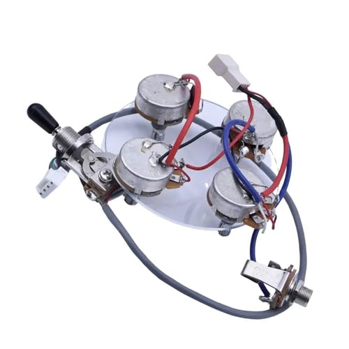 Professioneller Gitarrenkabelbaum Vorverdrahtungssatz für Pickup-Kabelbaum für E-Gitarre für LP SG DOT. Enthält 1 Kippschalter und 4 Potentiometer von KWETVSH