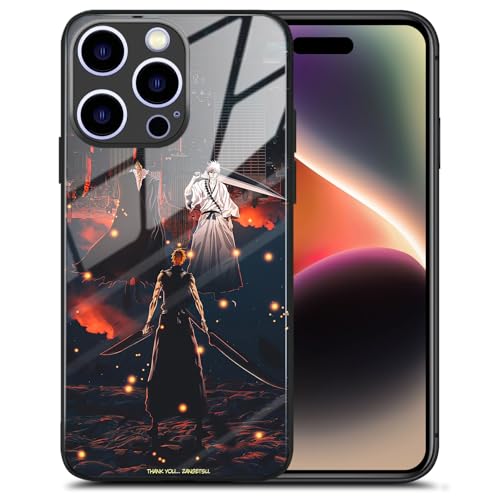 KWHKLST Ichigo und Zangetsu Originality Manga Artwork Silikon TPU Hülle - Einzigartiger schwarzer Rahmen Anime Handyschale, gehärtetes Glas für iPhone 16 Plus KWHKLST Ichigo und Zangetsu Originality Manga Artwork Silikon TPU Hülle - Einzigartiger schwarzer Rahmen Anime Handyschale, gehärtetes Glas für iPhone 16 Plus von KWHKLST