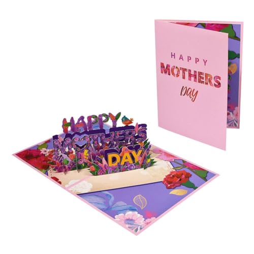 Muttertagskarte, handgefertigte 3D-Grußkarte mit Umschlag, Muttertags-Liebe von KWJNH