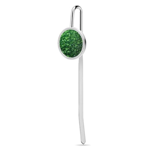 Glitzerndes Lesezeichen zum St. Patrick's Day mit Hintergrund zum Lesen, elegantes, rostfreies Buchzubehör, langlebige Seitenmarkierungen für Frauen und Männer, Geschenke für Buchliebhaber, 3 cm von KWQDOZF