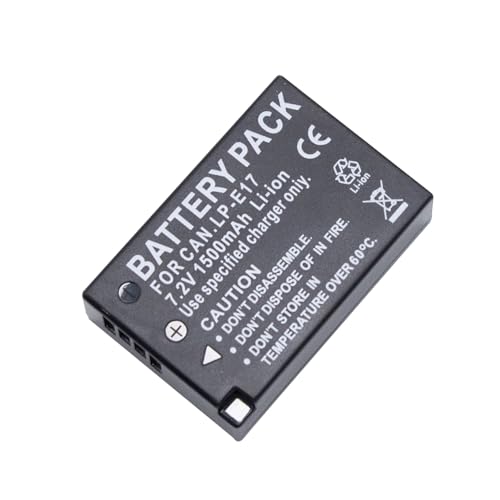 KWTOUL LP-E17 1500mAh Li-Ion Akku Kompatibel mit Canon EOS R100 R50 R10 R8 RP, Rebel T8i T7i T6i T6s, SL2 SL3, EOS M3 M5 M6, 77D 200D 250D 750D 760D 800D 8000D 80000 D Kamera von KWTOUL