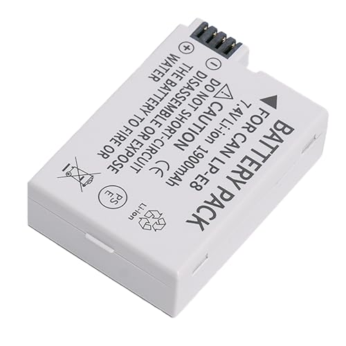 KWTOUL LP-E8 LC-E8E 1900 mAh Li-Ion-Akku, kompatibel mit Canon EOS Rebel T5i, T4i, T3i, T2i, EOS 550D, 600D, 650D, 700D, Kiss X4, Kiss X5, Kiss X6 Kameras KWTOUL LP-E8 LC-E8E 1900 mAh Li-Ion-Akku, kompatibel mit Canon EOS Rebel T5i, T4i, T3i, T2i, EOS 550D, 600D, 650D, 700D, Kiss X4, Kiss X5, Kiss X6 Kameras von KWTOUL