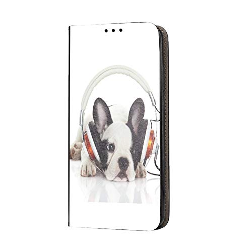 Hülle für Samsung Galaxy S20 FE Handyhülle Motiv 1596 Französische Bulldogge Kopfhörer Hund Premium Smart aus Kunstleder einseitig bedruckt HandyCover Handyhülle für Samsung Galaxy S20 FE Hülle von KX-Mobile