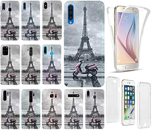 Hülle für iPhone 7 / 8 / SE 2020 Handyhülle Motiv 1193 Paris Frankreich Eifelturm Roller Rosa Premium 360 Grad FullBody SchutzHülle Softcase HandyCover Handyhülle für iPhone 7 / 8 / SE 2020 Hülle von KX-Mobile