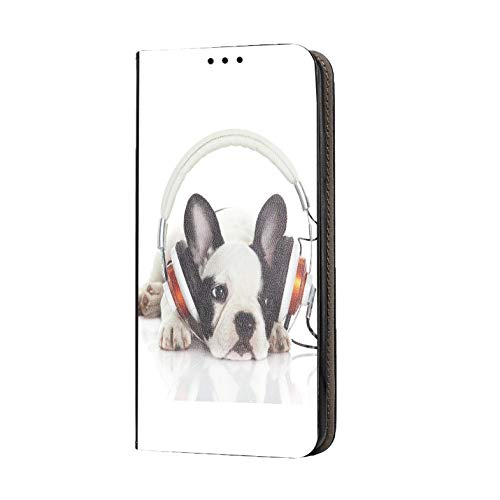 Hülle für iPhone 7 / 8 / SE 2020 Handyhülle Motiv 1596 Französische Bulldogge Kopfhörer Hund Premium Smart aus Kunstleder einseitig bedruckt HandyCover Handyhülle für iPhone 7 / 8 / SE 2020 Hülle von KX-Mobile