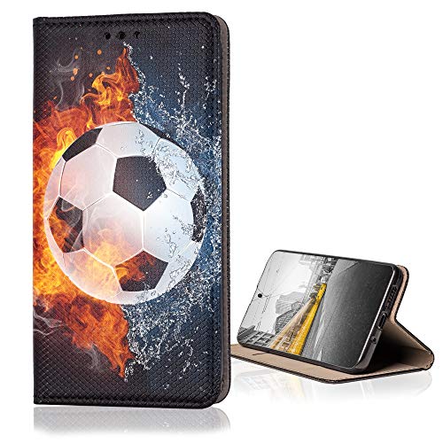 KX-Mobile Hülle für Huawei P30 Lite Handyhülle Smart Magnet mit Motiv 1152 Fussball von KX-Mobile