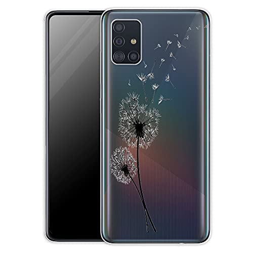 KX-Mobile Hülle für Samsung Galaxy M31s Handyhülle Schutzhülle aus weichem Silikon TPU Softcase mit Motiv 2461 Pusteblumen von KX-Mobile