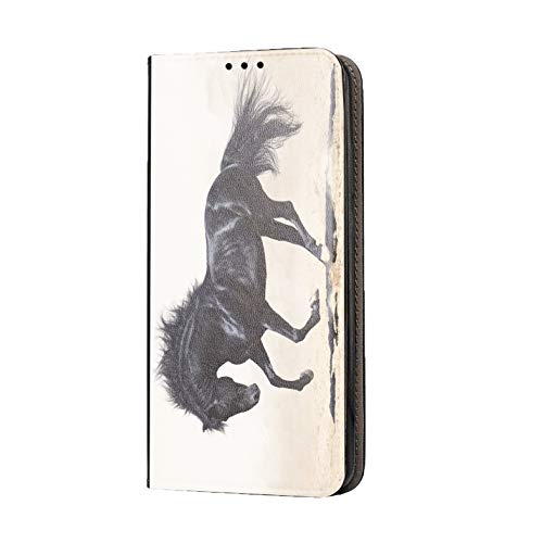 KX-Mobile Hülle für Samsung Galaxy S20 FE Handyhülle Motiv 484 Pferd Hengst Schwarz Premium Smart aus Kunstleder einseitig Bedruckt HandyCover Handyhülle für Samsung Galaxy S20 FE Hülle von KX-Mobile