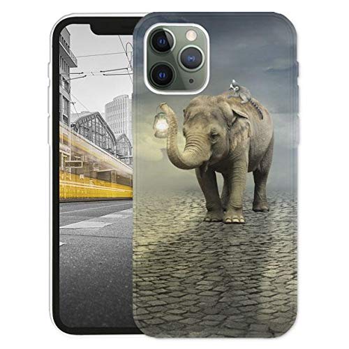 KX-Mobile Hülle für iPhone 11 Handyhülle Motiv 1119 Elefant Lemur Tier Afrika Premium Silikonhülle SchutzHülle Softcase HandyCover Handyhülle für iPhone 11 Hülle von KX-Mobile