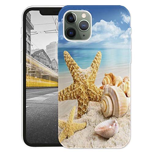 KX-Mobile Hülle für iPhone 11 Handyhülle Motiv 1217 Strand Urlaub Muscheln Braun Blau Premium Silikonhülle SchutzHülle Softcase HandyCover Handyhülle für iPhone 11 Hülle von KX-Mobile