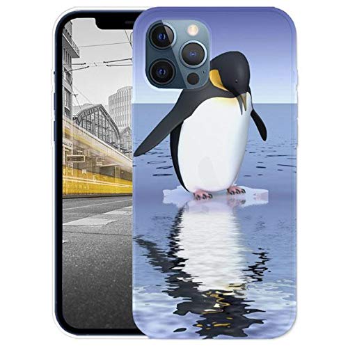 KX-Mobile Hülle für iPhone 12/12 Pro Handyhülle Motiv 1138 Pinguin Blau Schwarz Animiert Premium Silikonhülle SchutzHülle Softcase HandyCover Handyhülle für iPhone 12/12 Pro Hülle von KX-Mobile