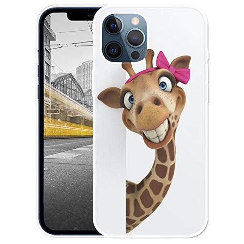 KX-Mobile Hülle für iPhone 12 Mini Handyhülle Motiv 457 Giraffe Animiert Schleife Pink Premium Silikonhülle SchutzHülle Softcase HandyCover Handyhülle für iPhone 12 Mini Hülle von KX-Mobile