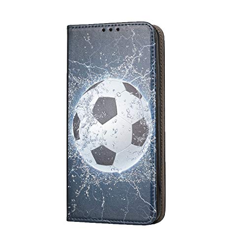 KX-Mobile Hülle für iPhone 7/8 / SE 2020 Handyhülle Motiv 1391 Fussball Fußball Schwarz Weiß Blau Premium Smart aus Kunstleder einseitig Bedruckt HandyCover Handyhülle für iPhone 7/8 / SE 2020 Hülle von KX-Mobile