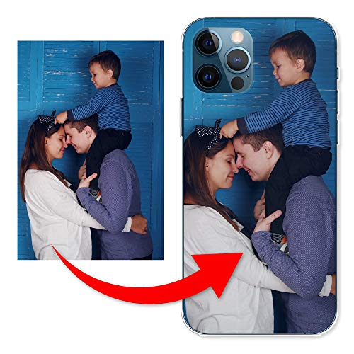 KX-Mobile Personalisierte Hülle für iPhone 12 Pro Max Handyhülle aus Silikon/TPU mit deinem eigenen Motiv - Dein eigenes Bild Selfie Design Foto von KX-Mobile