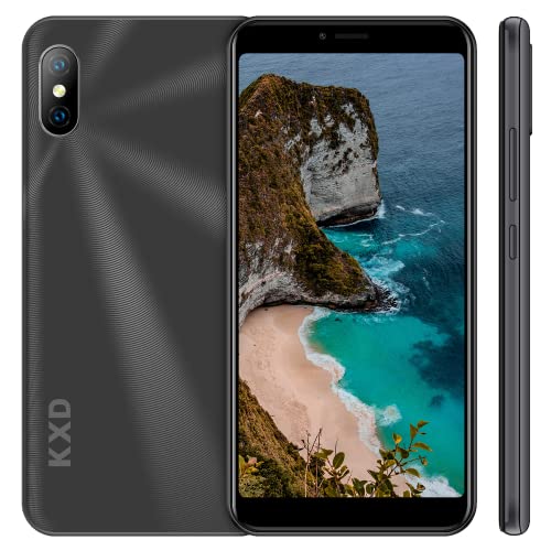 KXD 6A all-carriers Smartphone ohne Vertrag, Handy, Android 8.1, 5,5 Zoll HD Bildschirm,1GB RAM+8GB ROM, 8MP+5MP Kamera, 2500 mAh Akku, 3G Handy günstig,Handy ohne vertrag, Schwarz von KXD