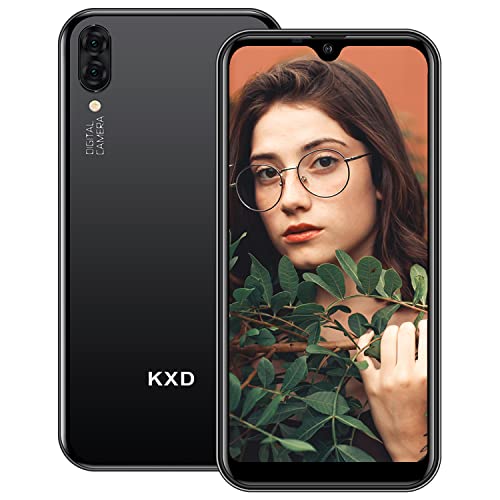 KXD Handy A1 Unlocked Smartphone SIM Free, Günstiges Android Smartphone, 5.7 Zoll, 1GB RAM+16GB ROM, Erweiterbar 128GB, 2500mAh, Dual Rückfahrkameras, Dual SIM Telefon, 2 Jahre Garantie (Black) von KXD
