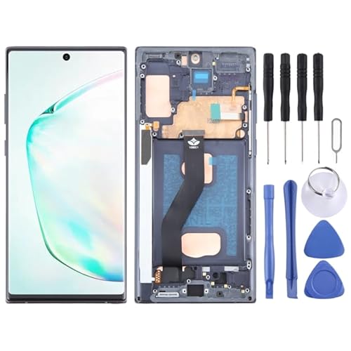 KXPASUKOJX Fr Für Galaxy Note10+ SM-N975F TFT-Material LCD-Bildschirm-Digitalisierer Vollstndiger Baugruppe mit Rahmen, Nicht untersttzender Fingerabdruck-Identifikation (schwarz) von KXPASUKOJX