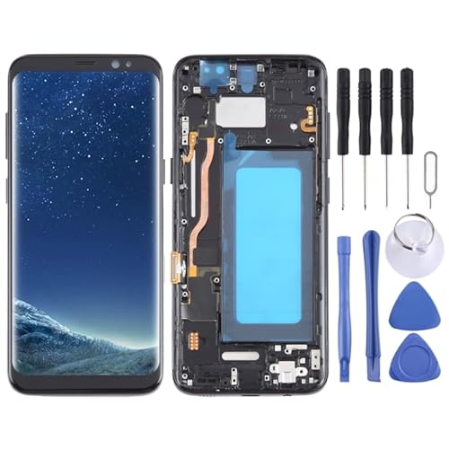 KXPASUKOJX Für Für Galaxy S8 SM-G950 TFT LCD-Bildschirm-Digitalisierer Vollmontage mit Rahmen (schwarz) von KXPASUKOJX